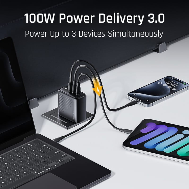 Alternative view of Củ Sạc Siêu Nhanh 100w VOLTME 2 Type C + USB PD3.0 / QC3.0 / PPS