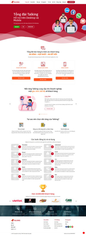 Mẫu website Dịch vụ Tổng đài