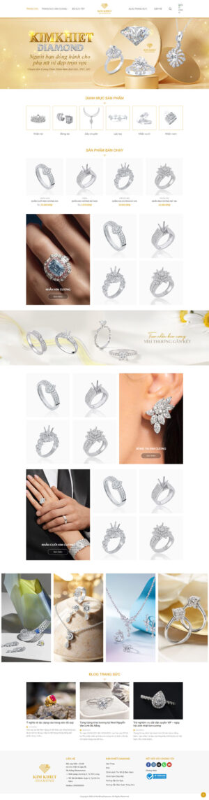 Mẫu website Trang sức Kim Khiết Diamond