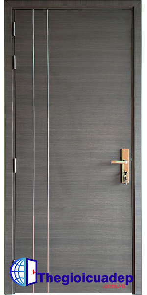Cửa mdf 2 chỉ nhôm