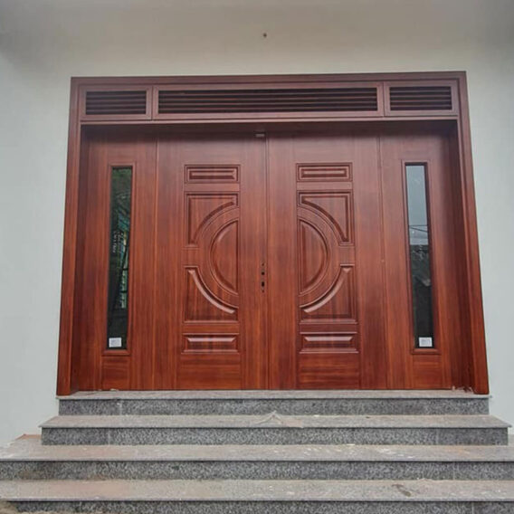 cửa thép vân gỗ hiện đại
