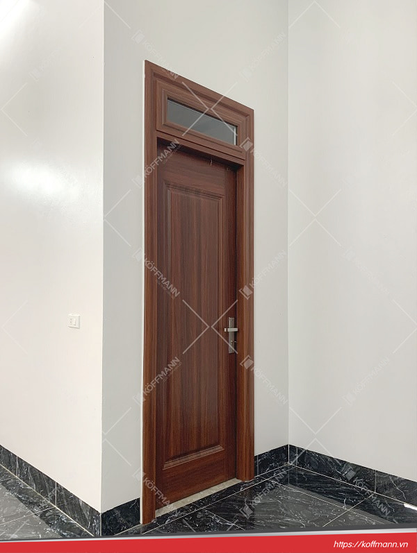 công trình dùng cửa thép vân gỗ KG-1.31-1TK đẹp