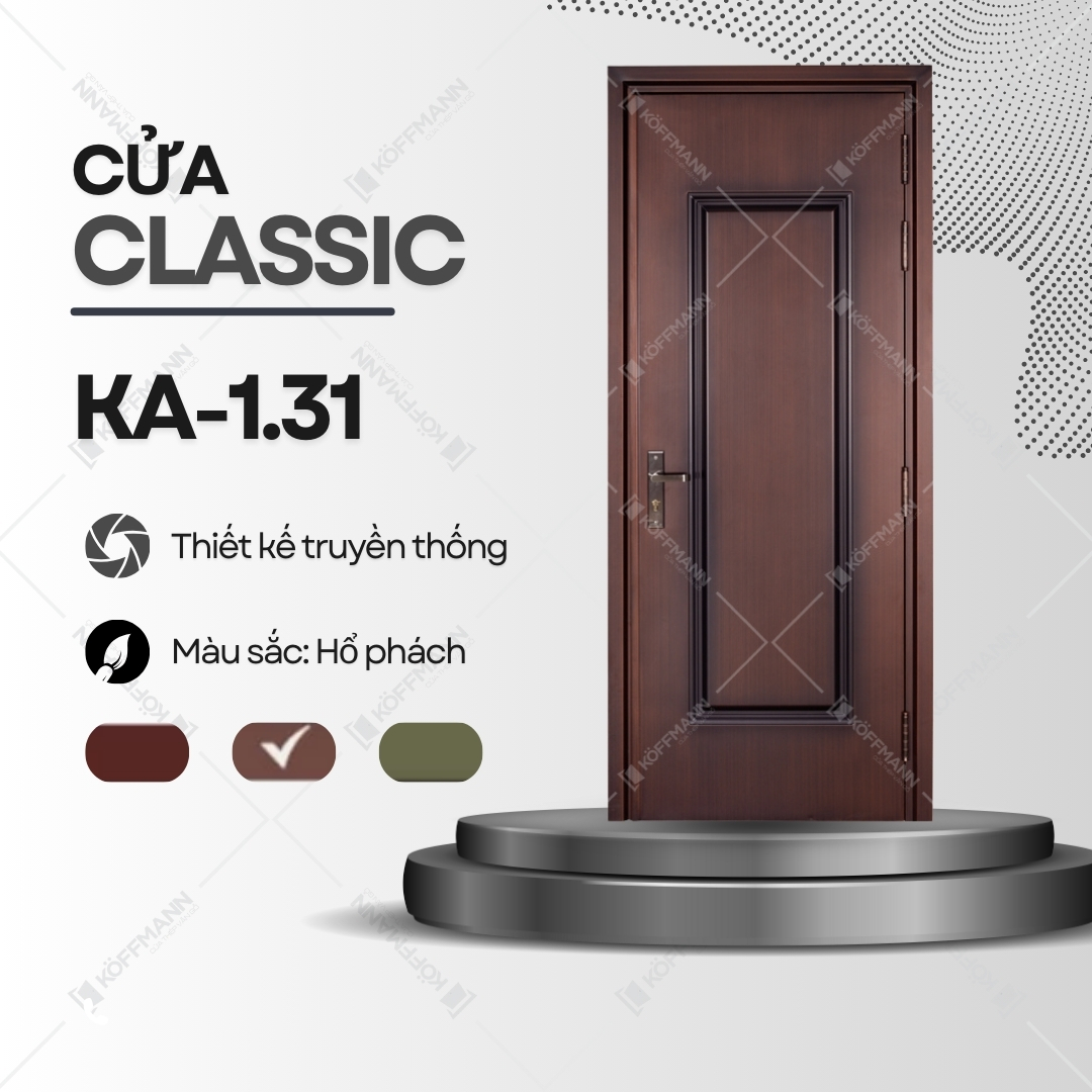 Cửa KA-1.31 sở hữu thiết kế truyền thống đầy tinh tế