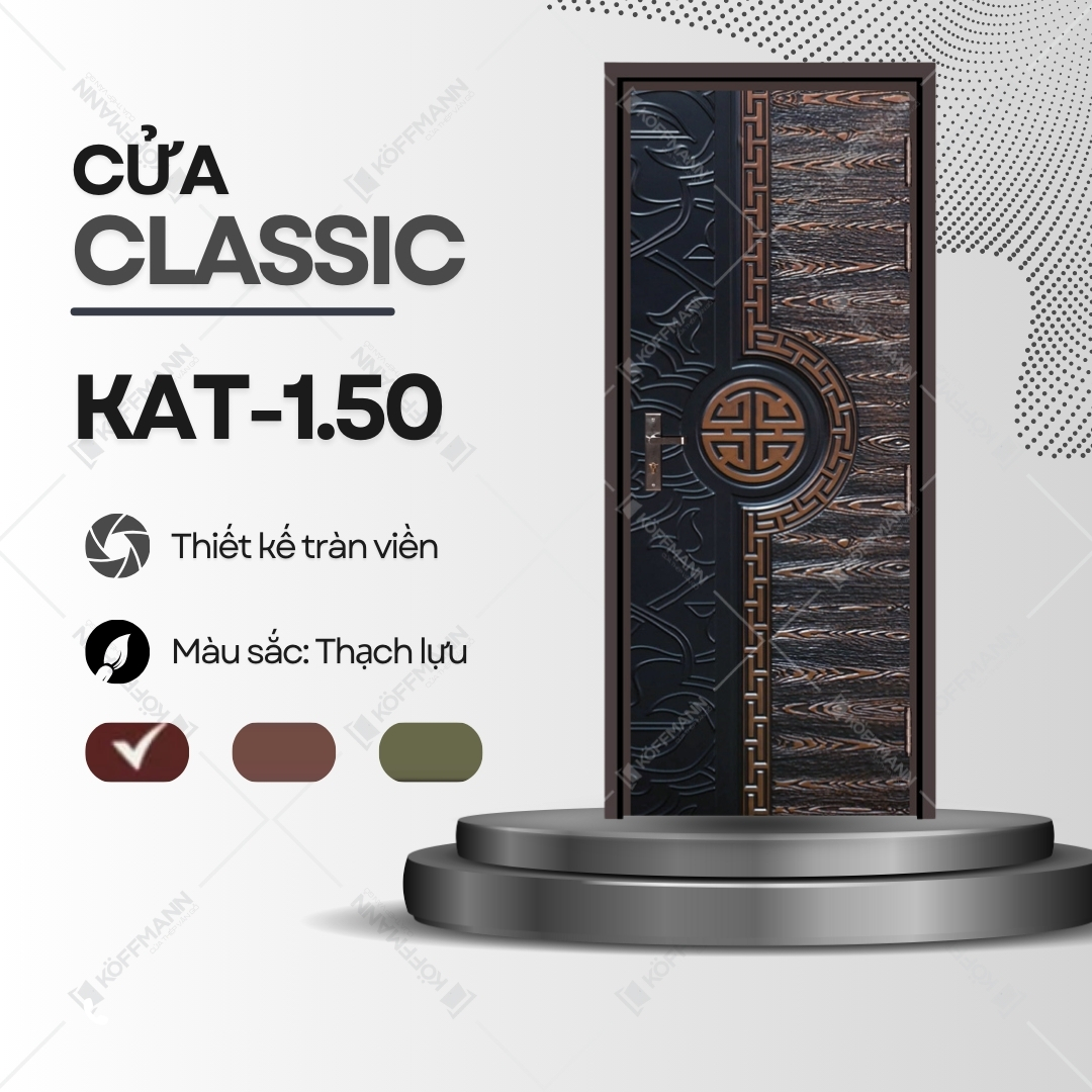 Cửa Classic KAT-1.50 3 Cửa Classic KAT-1.50 có màu Lục Bảo sang trọng, tạo điểm nhấn ấn tượng cho không gian