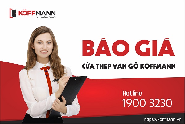 Bảng báo giá cửa thép vân gỗ Koffmann