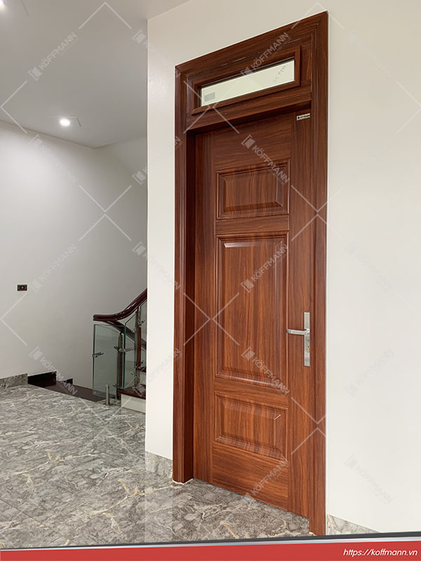 công trình mẫu cửa thép vân gỗ 1 cánh KG-1.03-1TK