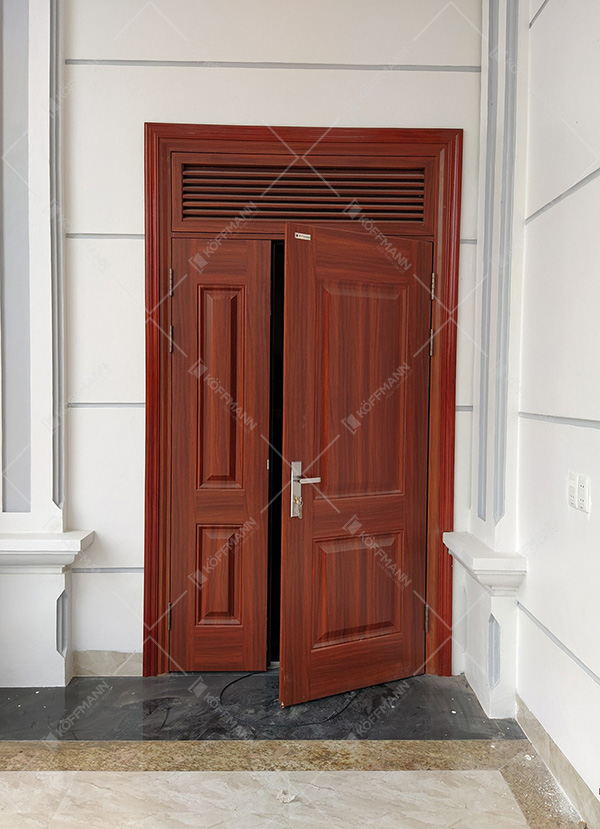 Cửa thép vân gỗ KG-21.06.K-1NC 5 Mẫu cửa 2 cánh đẹp KG-21.06.K-1NC