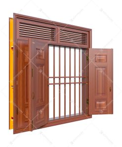 Cửa sổ thép vân gỗ KS-32.CS3-2NC