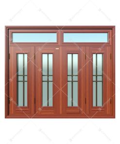 Cửa sổ thép vân gỗ KS-42.K-2TK