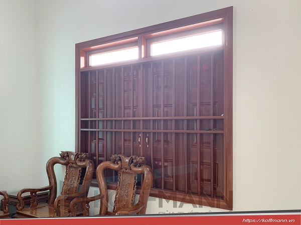 Cửa sổ thép vân gỗ KS-42.CS3-2TK 5 cửa sổ thép vân gỗ KS-41.CS1.K-2TK và công trình thực tế
