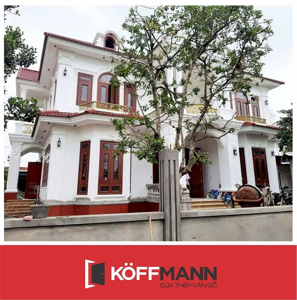 sản phẩm cửa sổ thép vân gỗ KSV-22.K.K