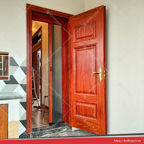 cửa thép vân gỗ KG-1.03 đẹp
