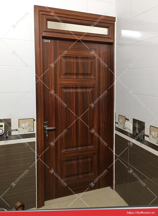 mẫu cửa thép vân gỗ 1 cánh KG-1.03-1TK đẹp