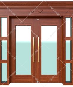 Cửa thép vân gỗ Luxury KLT-2VK