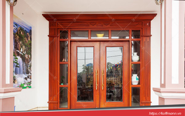 Cửa thép vân gỗ Luxury KLT-3VK đẹp
