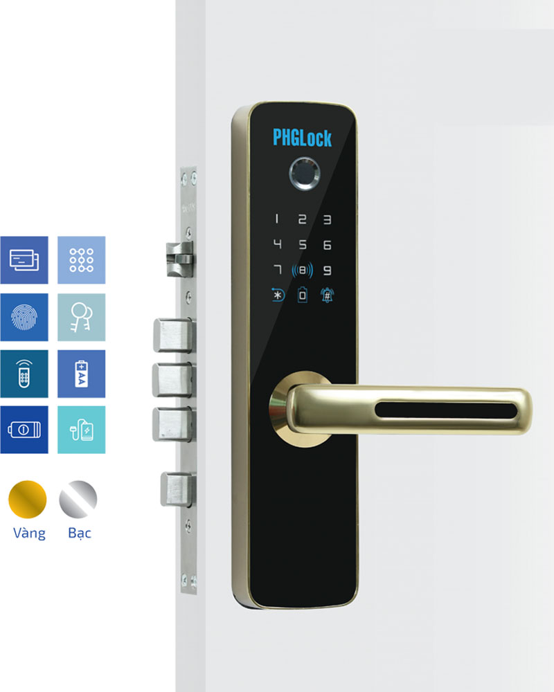 Khóa cửa vân tay FP7153 3 khoa cua php lock 7153 1