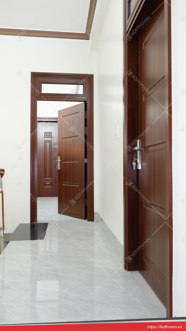 Cửa thép vân gỗ 1 cánh KG-1.11 công trình