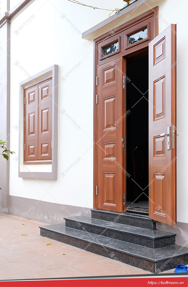 hình ảnh cửa thép vân gỗ KG-22.CS1-TK 