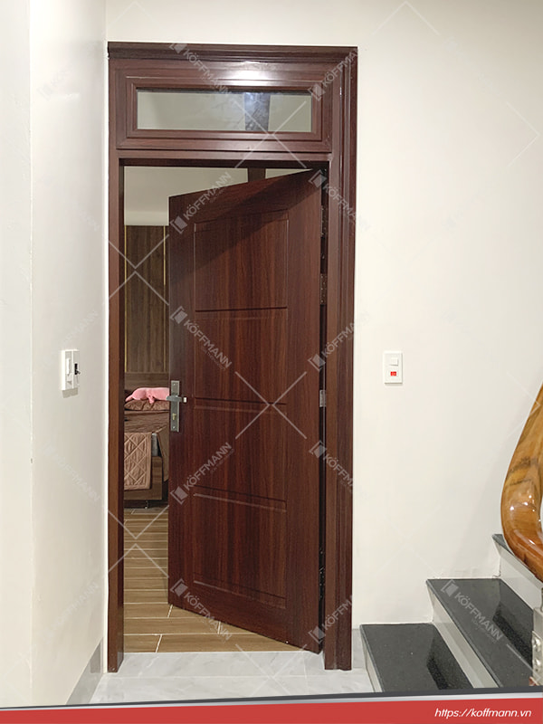 công trình sản phẩm cửa thép vân gỗ 1 cánh KG-1.11 