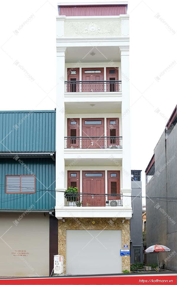 Công trình cửa thép vân gỗ KG-22.CS2-1TK