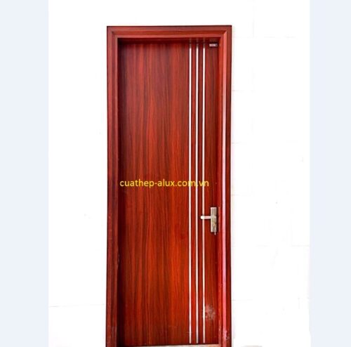 Cửa thép vân gỗ 1 cánh H1