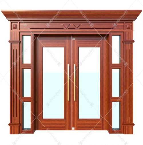 Cửa thép vân gỗ Luxury KLT-2VK