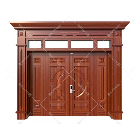 Cửa thép vân gỗ Luxury KL-42.01.03A-4TK