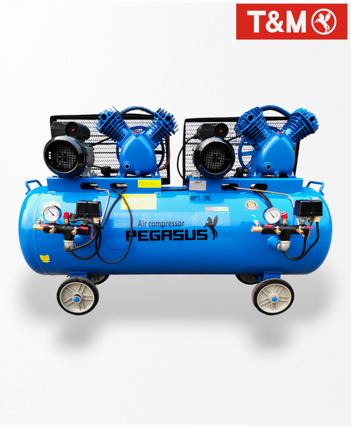 Máy nén khí Pegasus 230L 2 đầu nén, 2 motor TM – V-0.25/8×2