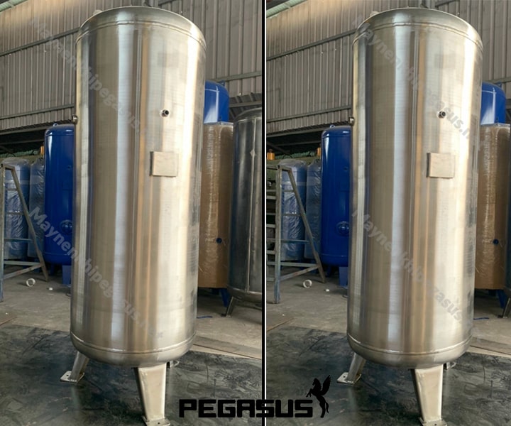 Bình chứa khí nén Pegasus-500 lít inox 304 3 binh chua khi nen pegasus inox 3000L 4 min