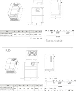 Biến tần Delixi CDI-E102G0R75T4B; 0.75kW/3PH,380V/3A 6 H2