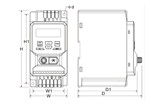 Biến tần Coreken H230-2S0.75GB vào 1P 220V ra 3P 220V 7