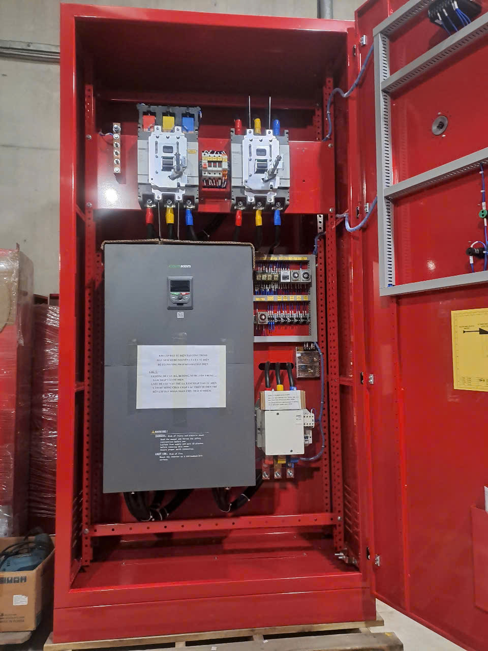 Thiết kế lắp đặt tủ điện tại Nghệ An 4 Bom cuu hoa 02