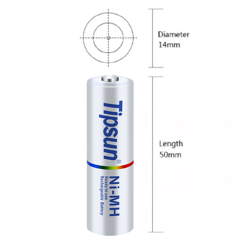 Pin sạc AA Ni-MH 1.2v 2000mAh Tipsun Pin sạc AA Ni-MH 1.2v 2000mAh Tipsun - Ảnh 5