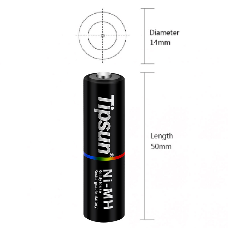 Pin sạc AA Ni-MH 1.2v 2600mAh Tipsun Pin sạc AA Ni-MH 1.2v 2600mAh Tipsun - Ảnh 6