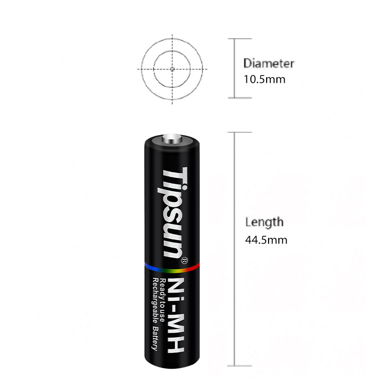 Pin sạc AAA Ni-MH 1.2v 1000mAh Tipsun Pin sạc AAA Ni-MH 1.2v 1000mAh Tipsun - Ảnh 5
