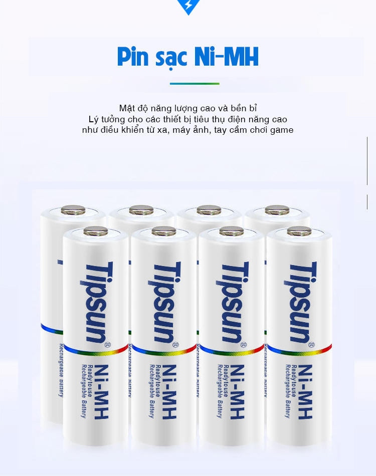 Pin sạc AA Ni-MH 1.2v 2000mAh Tipsun 1 1