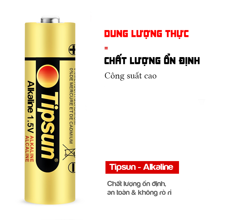 Pin AA Alkaline 1.5v chính hãng Tipsun 3 5