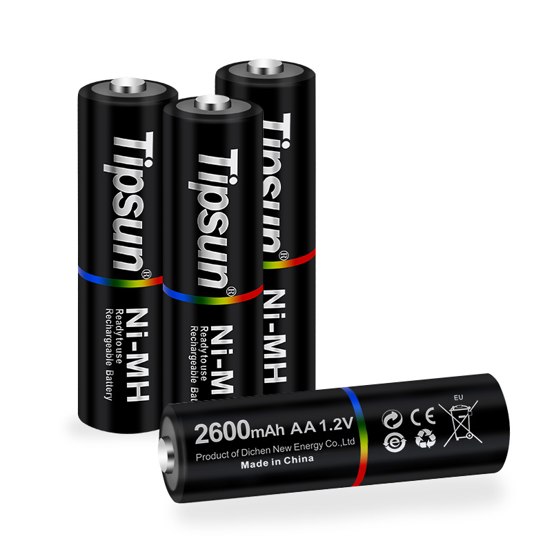 Pin sạc AA Ni-MH 1.2v 2600mAh Tipsun Pin sạc AA Ni-MH 1.2v 2600mAh Tipsun - Ảnh 3