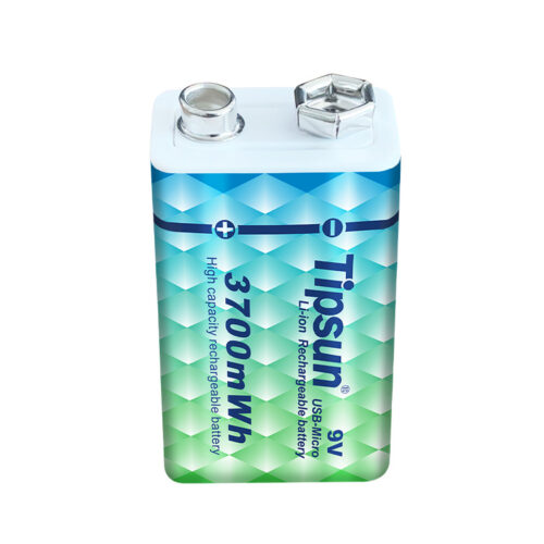 Bộ pin sạc Li-ion type-C 9v 3700mWh Tipsun ˜ 3