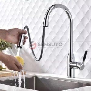 Vòi rửa bát nóng lạnh rút dây Cao Cấp Hàn Quốc