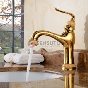 Vòi chậu lavabo mạ vàng Hàn Quốc