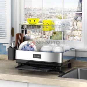 Kệ bát 2 tầng Sinoart inox 304