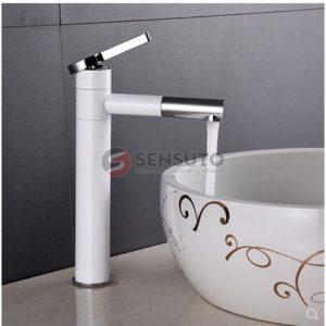 Vòi rửa mặt nóng lạnh mạ sứ cao cấp Hàn Quốc k383