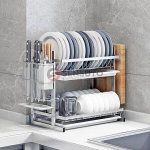 Kệ bát đa năng inox 304 cao cấp 2 Tầng