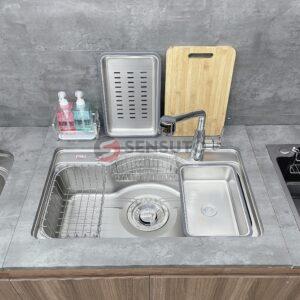 Chậu rửa bát Hàn Quốc 1 hố SENSUTO S820K ( bản đủ phụ kiện )