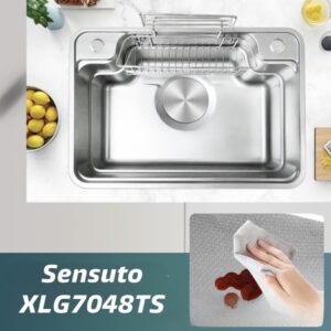 Chậu Rửa Bát 1 Hố Hàn Quốc Sensuto XLG7048TS bề mặt 3D chống xước