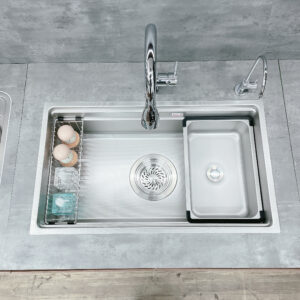 Chậu rửa bát chống xước 1 hố SENSUTO S7045TSA Decor bề mặt tạo hạt cao cấp