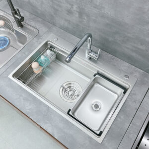 Chậu rửa bát chống xước 1 hố SENSUTO  S7050TS Decor bề mặt tạo hạt cao cấp