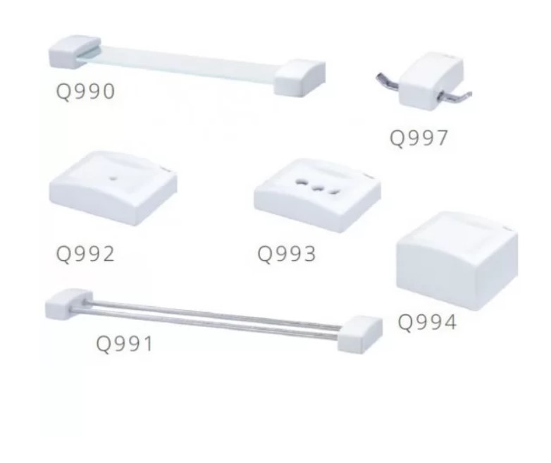 Bộ phụ kiện sứ 6 món Q990-A6-PW 1 Q990 A6 PW