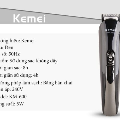 Tông đơ cắt tóc đa năng 6 trong 1 Kemei KM-600 24 - Tong do cat toc da nang 6 trong 1 Kemei KM 600 2